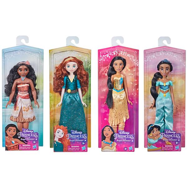 Disney Princess Royal Fashions and Friends Fashion Doll, Ariel, Moana, and Rapunzel, Ages 4+