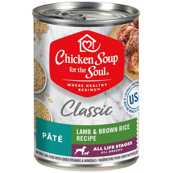 Chicken Soup 13 oz Classic Dog Lamb & Brown Rice Recipe Canned Dog Food