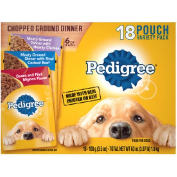 Photo of 18-Count Chopped Ground Dinner Variety Pack, 3.5 oz. Meaty Wet Dog Food