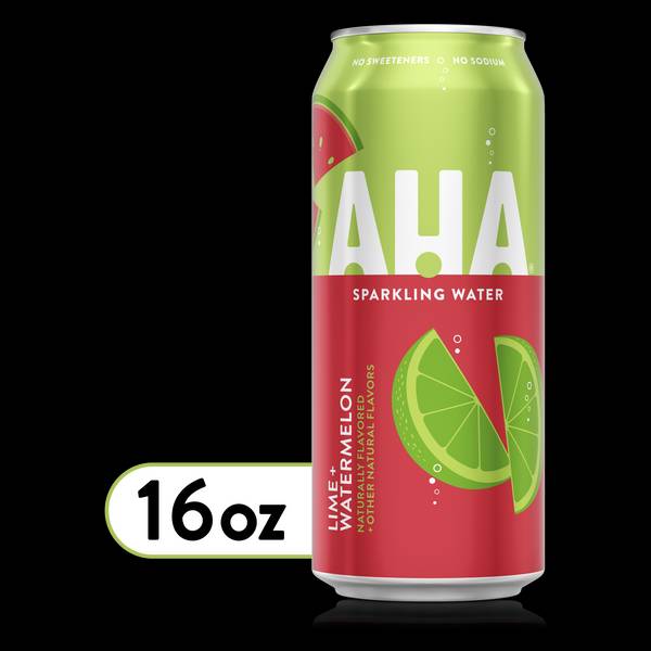 AHA Sparkling Water 16 oz Lime Watermelon 157363 Blain's Farm & Fleet