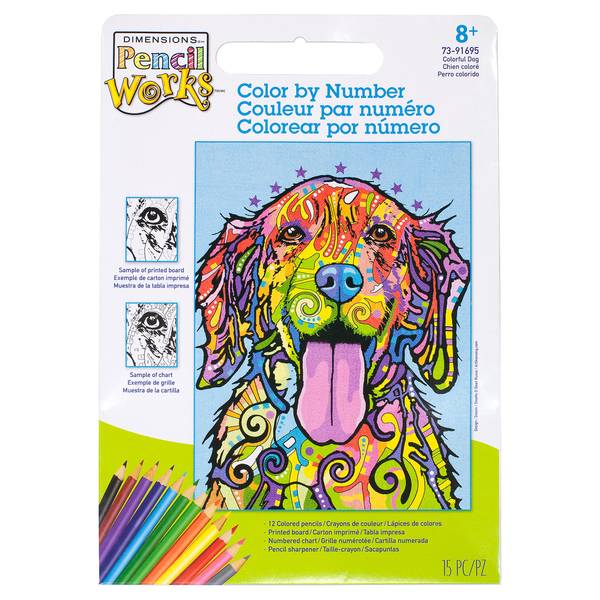 Pencil Works Color By Number Dog - 73-91695