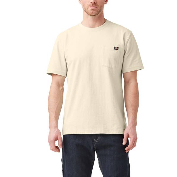 Dickies Men's Short Sleeve Heavyweight T-Shirt, Natural, 2X - WS450NT ...
