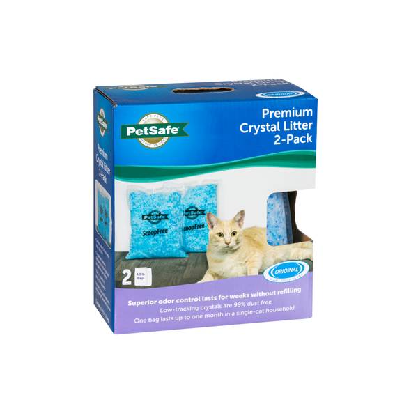 2-Pack PetSafe ScoopFree Premium Crystal Non Clumping Cat Litter 