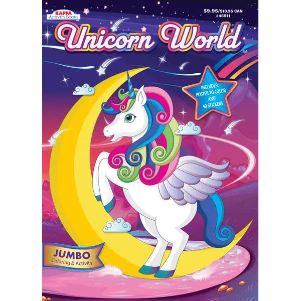 Kappa Books Magical Unicorn World Jumbo Coloring & Activity Book - Assorted