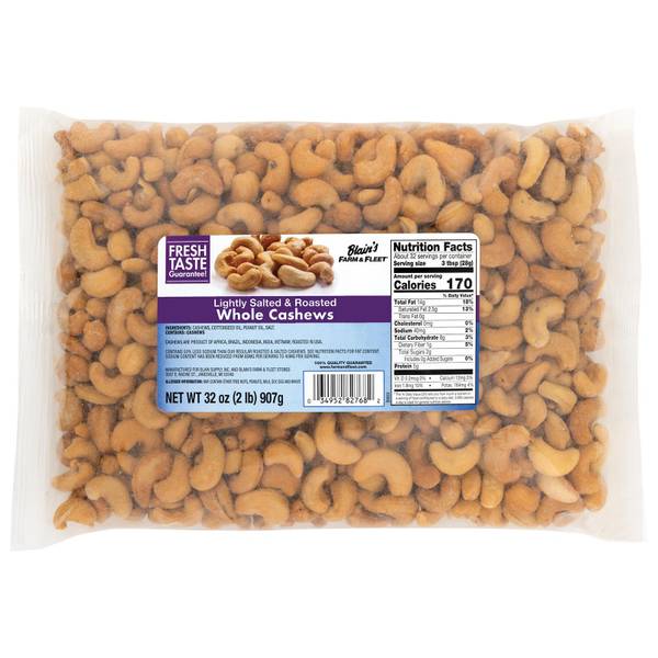 Photo of 32 oz Roasted and Lightly Salted Whole Cashews