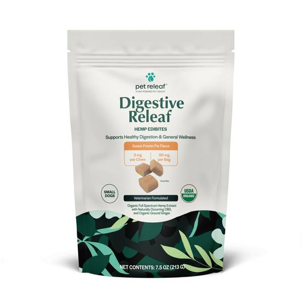 Photo of 7.5 oz 3mg Digestive Releaf Edibites Sweet Potato Small Dog Chews