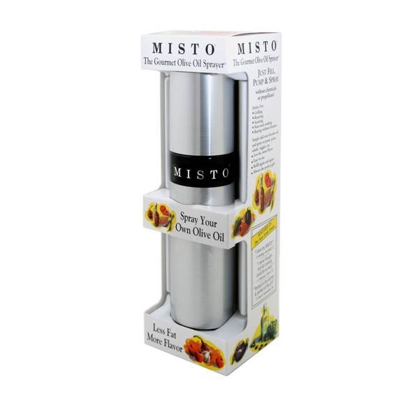Misto Aluminum and Plastic Bottle Oil Sprayer, Silver