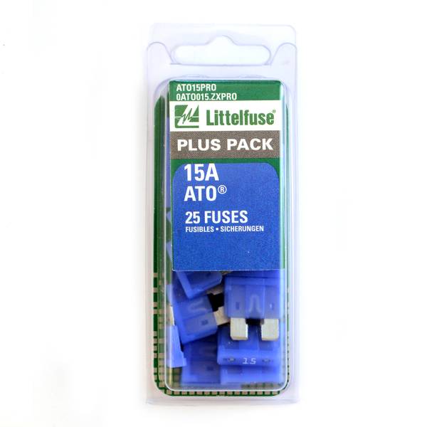 Littelfuse Fuse ATO Blade 32V Clamshell 25 Piece 15A