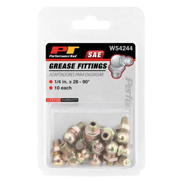 Photo of 10-Pack 1/4-28 90 Degree Grease Fittings