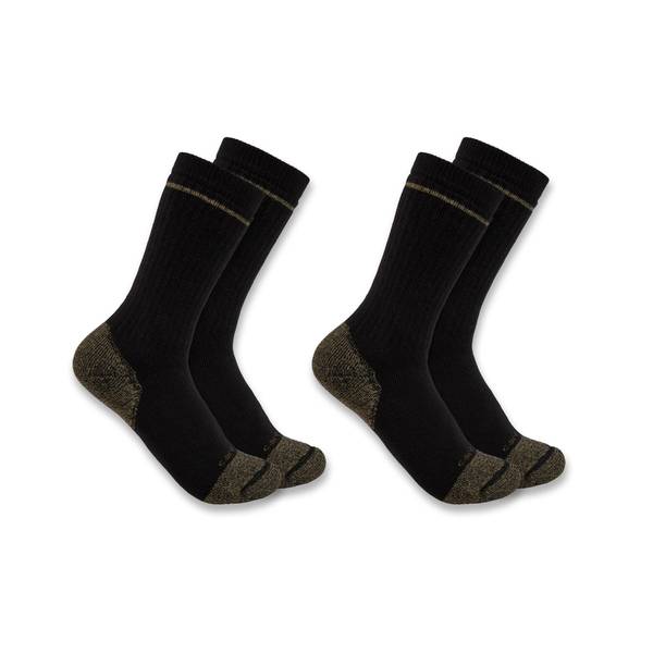 Carhartt Men's 2-Pack Midweight Cotton Blend Steel Toe Boot Socks ...