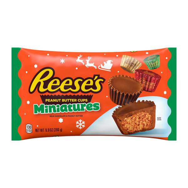 REESES Dark Chocolate Peanut Butter Miniature Cups 10.2 oz Candy Bag