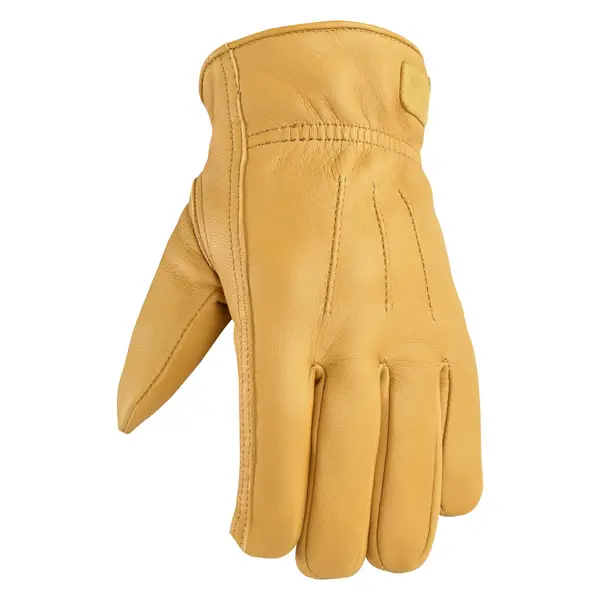 Guide Gear Mens Deerskin Leather Work Gloves Insulated, Thinsulate 40 Gram  