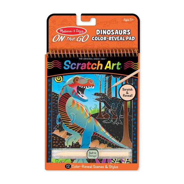 Arts & Crafts, Wooden Stylus Included, Easy to Use, 12 Spiral-Bound Pages Sea Life Melissa & Doug Scratch Art Color-Reveal Activity Pad 