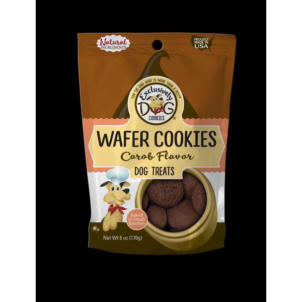 Exclusively Pet 8 oz Carob Flavor Wafer Cookies Dog Treats - EXP01000 ...