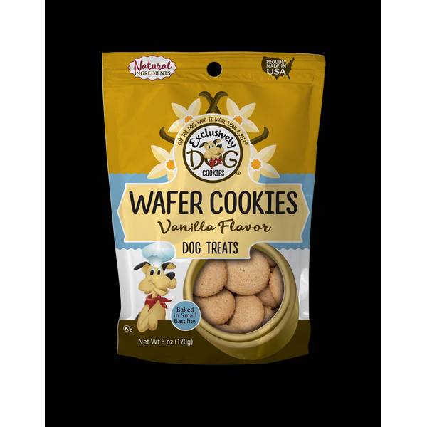 Exclusively Dog 8 oz Vanilla Flavor Wafer Cookies EXP05000 Blain's