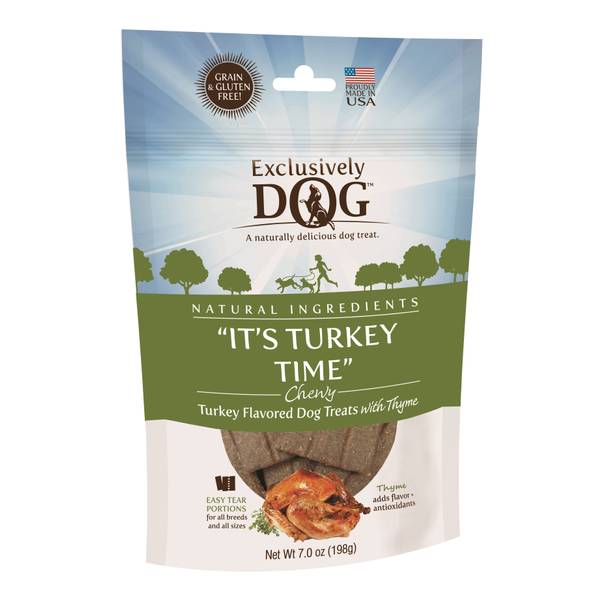Exclusively Dog 7 oz It's Turkey Time Turkey flavored Dog Treats