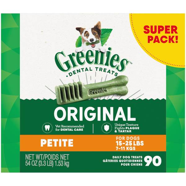 Photo of Original Petite Natural Dental Care Dog Treats, 54 oz, Cleans Teeth, Freshens Breath