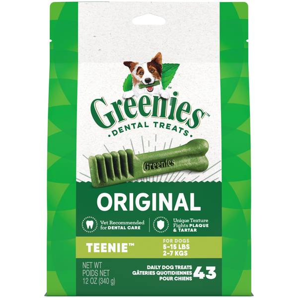 Photo of Original TEENIE Natural Dental Care Dog Treats, 12 oz, Cleans Teeth, Freshens Breath