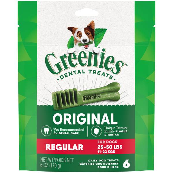 Photo of Original Regular Natural Dental Care Dog Treats, 6 oz, Cleans to Gumline