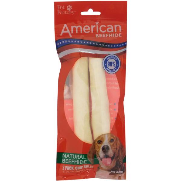 Pet Factory 5" American Beefhide Chip Rolls 2Pack PFY27050 Blain's