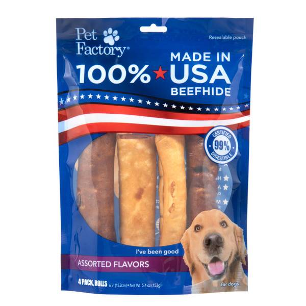 Photo of 4-Count 6" Assorted Flavor Rolls Dog Treat