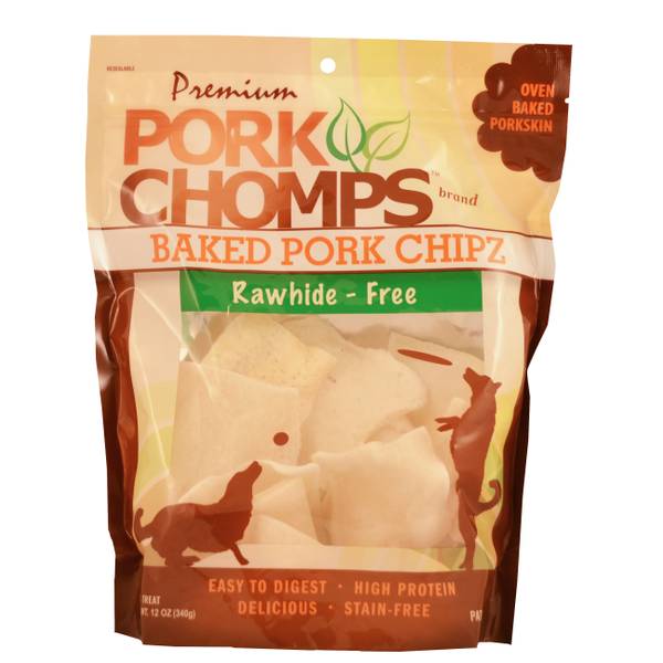 Pork Chomps 12 oz 3 Baked Pork Skin Chips for Dogs DT511V Blain s Farm Fleet