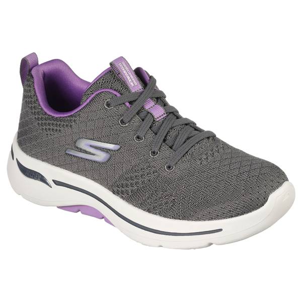 Skechers Women's Go Walk Arch Fit-Glee Lace Up Shoes - 124403-GYLV-6 ...