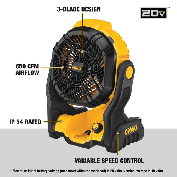 DEWALT 20V MAX Cordless Jobsite Fan DCE512B Blain's Farm Fleet