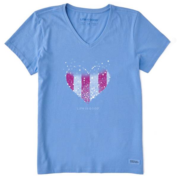 Life Is Good Women's Short Sleeve Heart Stars Crusher Vee - 78413-xl 