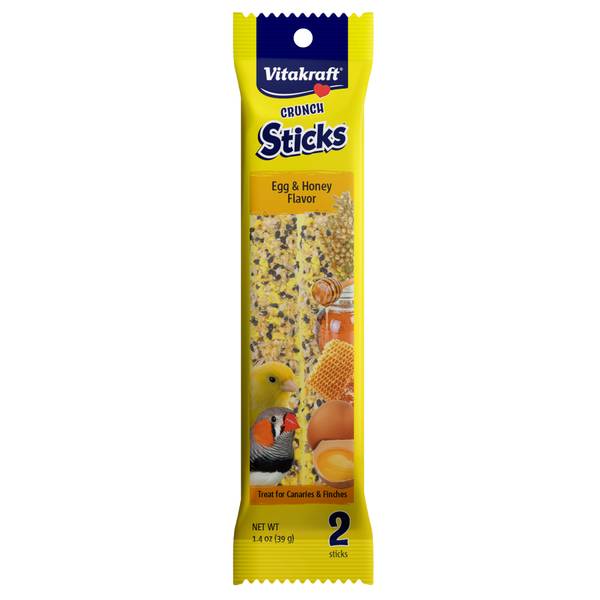 Vitakraft Pet Products 1.4 oz Crunch Sticks Egg & Honey Flavor Canary and Finch Bird Treats