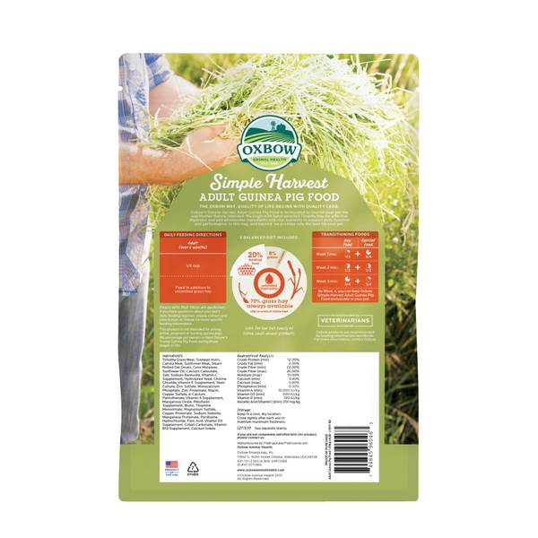 oxbow simple harvest adult rabbit food