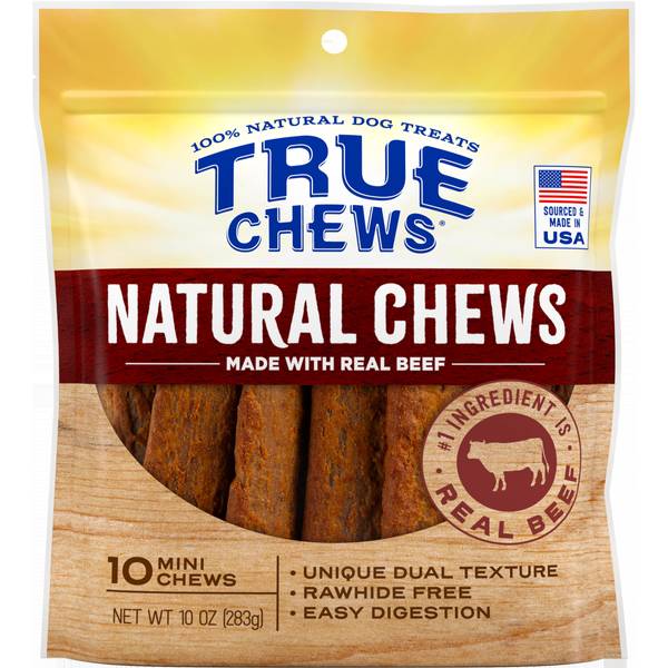 True Chews 10Count Natural Chews Mini Real Beef Dog Treats 0091244