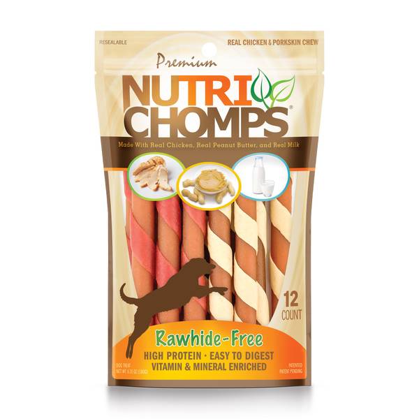 Photo of 12-Count Assorted Chicken, Milk, Peanut Butter Wrapped Mini Sticks Dog Chews, 5" Rawhide-Free