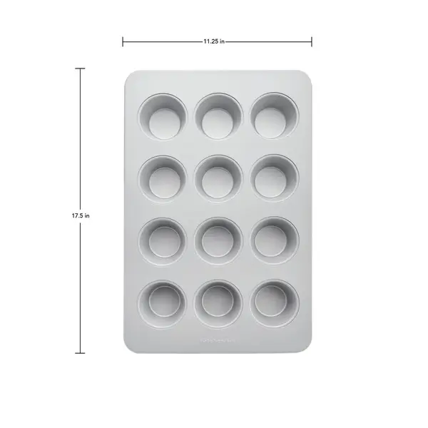 Wilton Perfect Results Mega 48-Cup Mini Muffin Pan, Gray