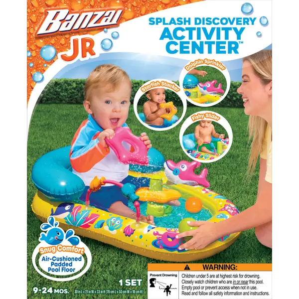 Banzai Jr. Backyard Inflatable Water-Sprinkling Splash Discovery