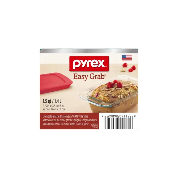 Pyrex Easy Grab 3-qt Oblong Baking Dish w/Red Lid (9 x 13)