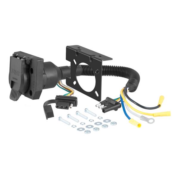 Photo of 7-Way RV Blade to 4-Way Flat Dual-Output Electrical Adapter