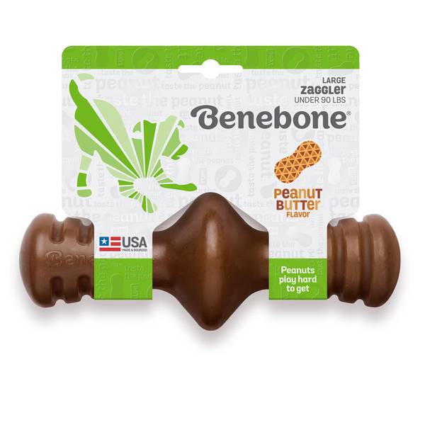 Benebone Large Zaggler Dog Chew Toy - Peanut Butter