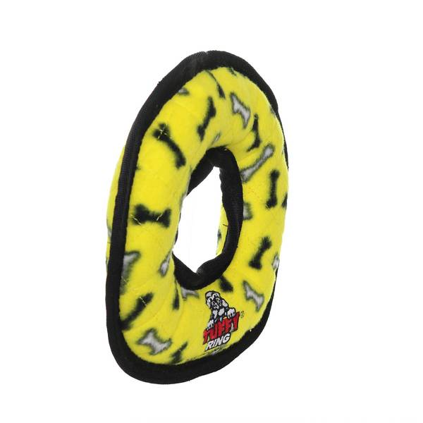 Tuffy No Stuff Ultimate Ring Dog Toy Yellow