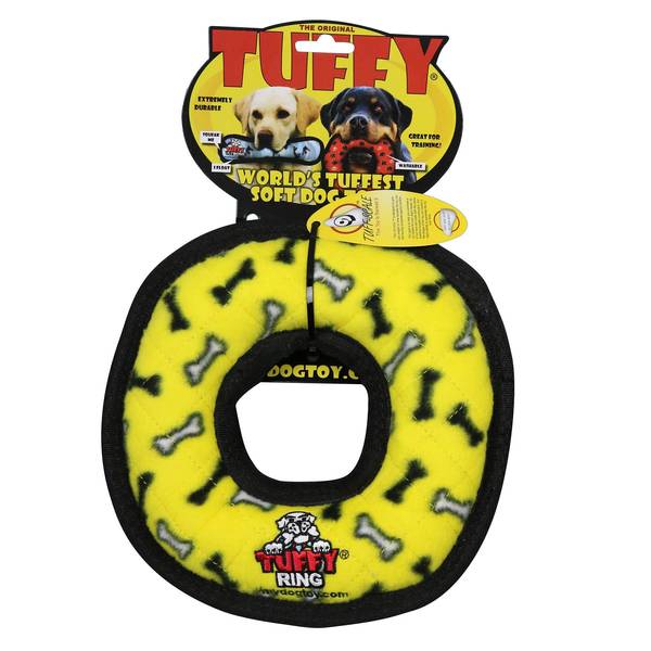 Tuffy Ultimate Ring Yellow Durable Dog