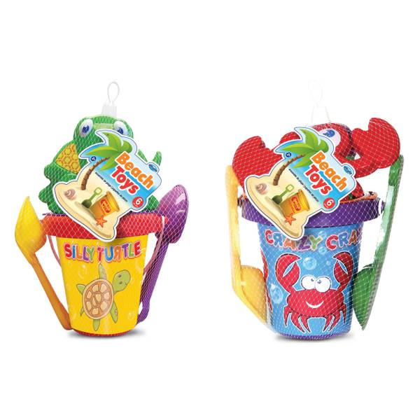 Amloid 6Piece Crab and Turtle Bucket Set Assortment 516 Blain's