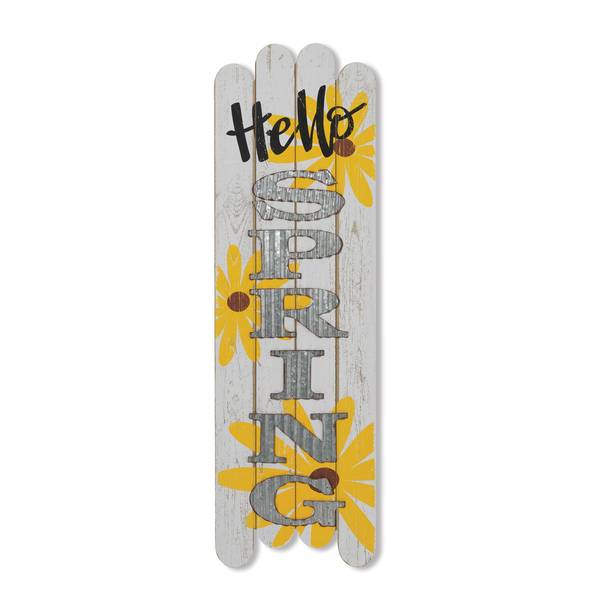 Gerson "Hello Spring" Wall Decor with Metal Accent 2476280 Blain's