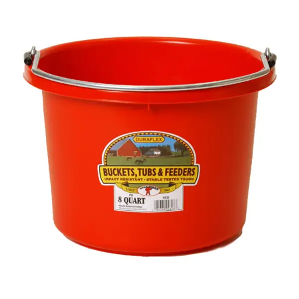 Little Giant 8 qt Plastic Bucket - P8RED6 | Blain's Farm & Fleet