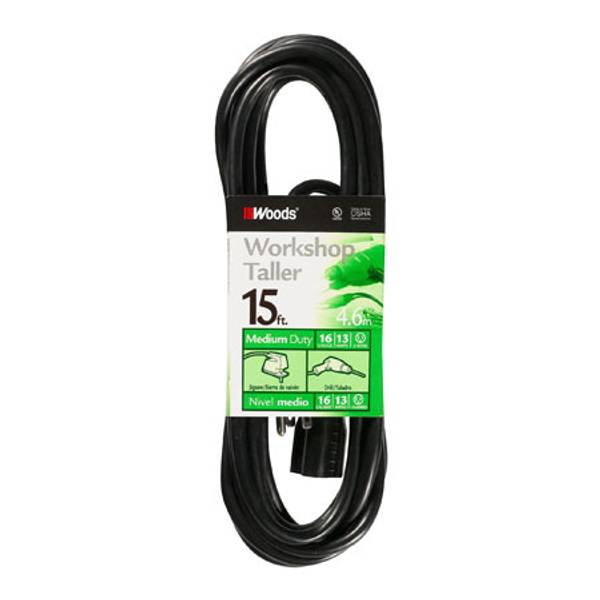 Photo of 8' 16/3 Black Extension Cord