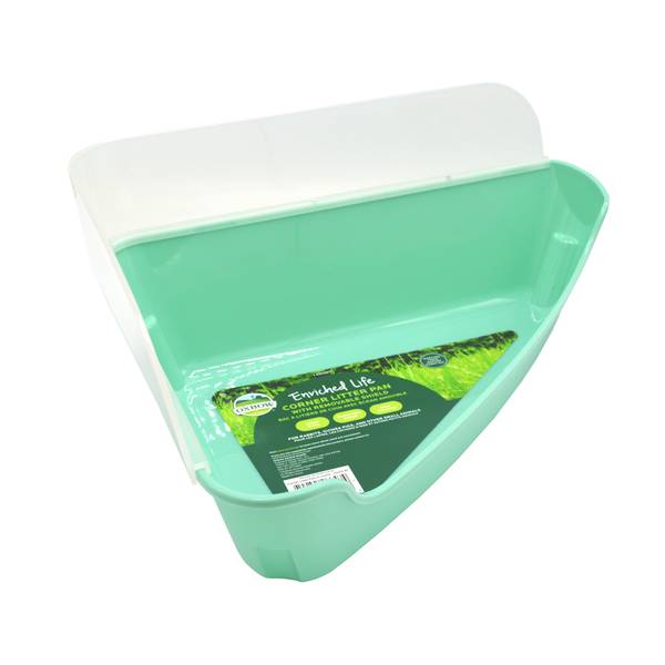 Photo of Corner Litter Pan with Removable Shield