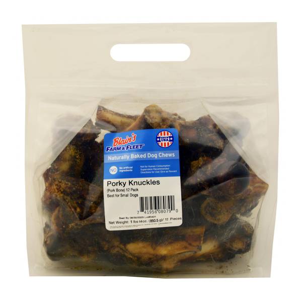 Blain's Farm & Fleet 12-Pack Porky Knuckles Dog Chews - 8079 | Blain's ...