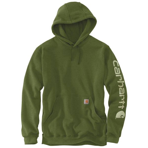 Carhartt Men's Loose Fit Midweight Logo Hoodie, Arborvitae Heather, M ...