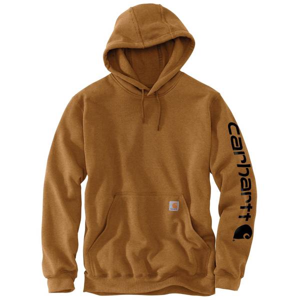 Men's Loose Fit Midweight Logo Sleeve Graphic Hoodie