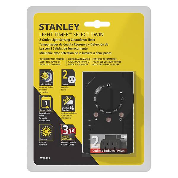 thumbnail image 2 of Stanley TimeIt Outdoor Twin 2-Outlet Mechanical 24 Hour Timer 2 of 13