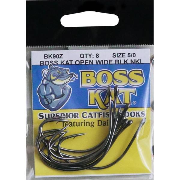 Boss Cat 8-Pack Size 5/0 Mighty Wide Kahle Hooks - BK90Z-5/0
